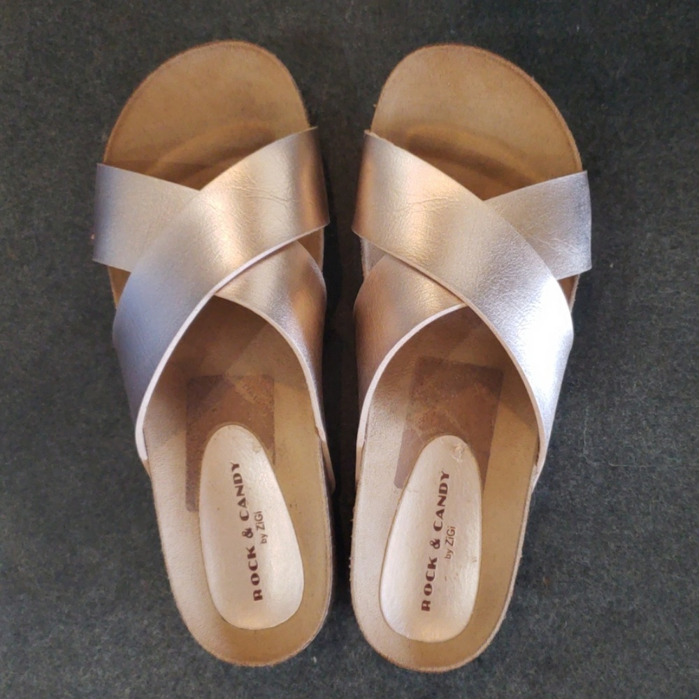 Rock & Candy Rose Gold Slides